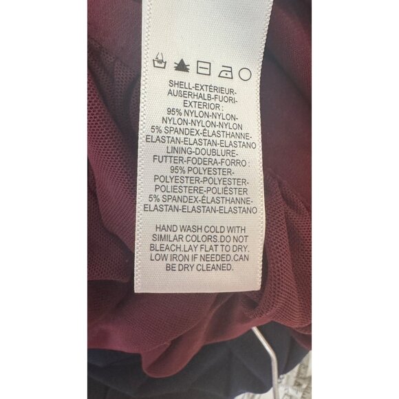 NWT Dress The Population Small Ruched Burgundy Strapless Midi Dress - Picture 14 of 14